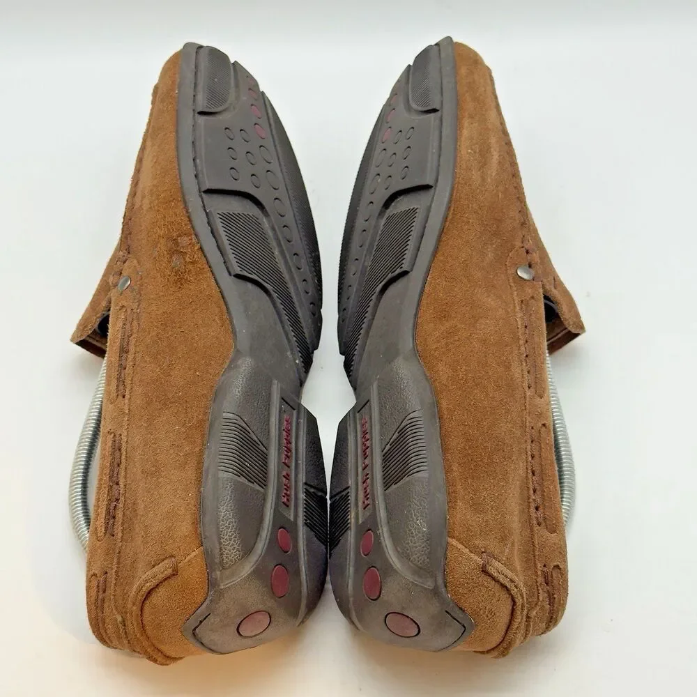 Hush Puppies Black Label Sportster Driving Loafers Men's 11M Chestnut Suede Shoe